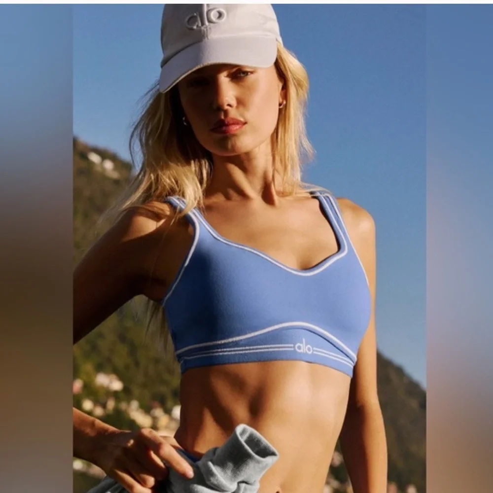 Alo Airbrush Heart Throb Bra Crystal Clear Blue - Picture 3 of 5